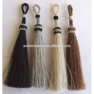 100% safe horse tail hair tassel for hot sale Natural Horse hair Bridle Breast Collar Tassels